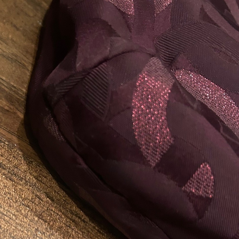 Coach Kristin Hobo Bag Purse Plum Metallic Turnlock Y2K Designer Monogram Luxury - Picture 7 of 11